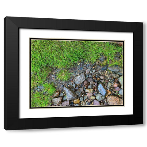 Boundary I Black Modern Wood Framed Art Print with Double Matting by Grayscale