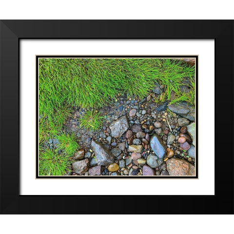 Boundary I Black Modern Wood Framed Art Print with Double Matting by Grayscale