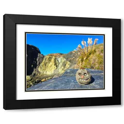 Beach Bum Black Modern Wood Framed Art Print with Double Matting by Grayscale