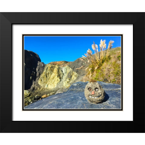 Beach Bum Black Modern Wood Framed Art Print with Double Matting by Grayscale