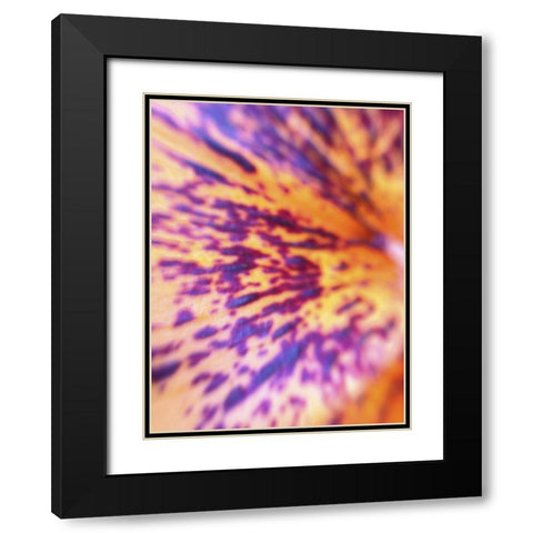 Lava Leaf I Black Modern Wood Framed Art Print with Double Matting by Grayscale