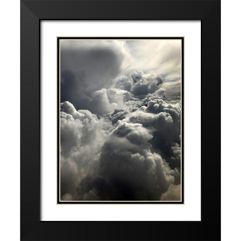 Cloudy Sky III Black Modern Wood Framed Art Print with Double Matting by Grayscale
