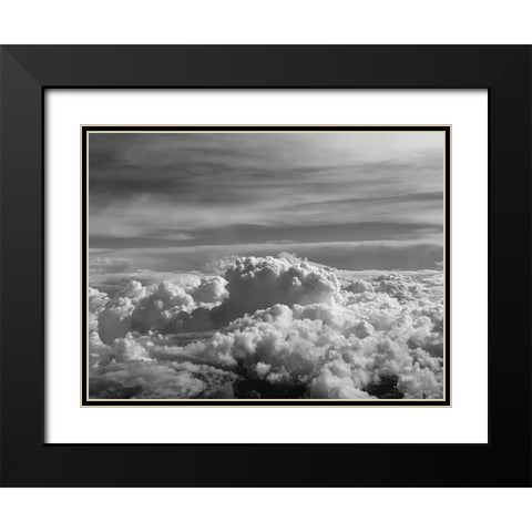 Cloudy Sky VII Black Modern Wood Framed Art Print with Double Matting by Grayscale