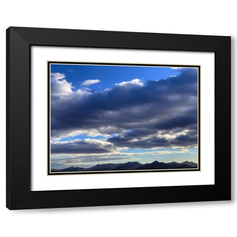 McDowell Mountains Black Modern Wood Framed Art Print with Double Matting by Grayscale