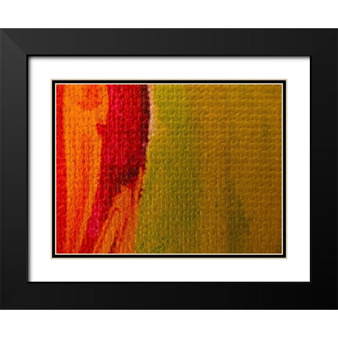 Canvas Closeup I Black Modern Wood Framed Art Print with Double Matting by Grayscale