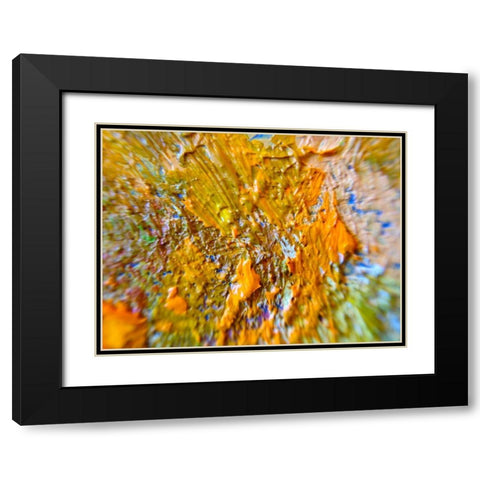 Paint Closeup I Black Modern Wood Framed Art Print with Double Matting by Grayscale
