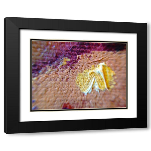 Paint Closeup II Black Modern Wood Framed Art Print with Double Matting by Grayscale
