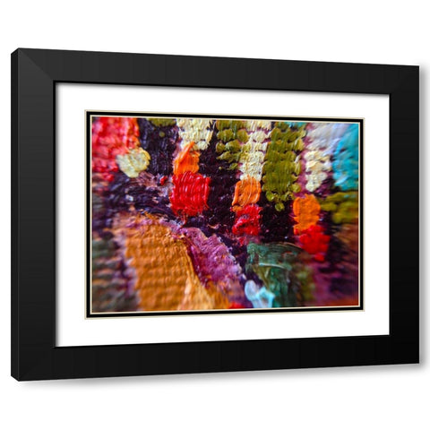 Paint Closeup VI Black Modern Wood Framed Art Print with Double Matting by Grayscale