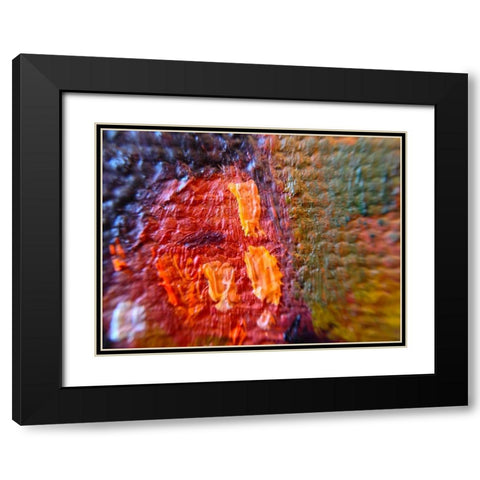 Paint Closeup VIII Black Modern Wood Framed Art Print with Double Matting by Grayscale