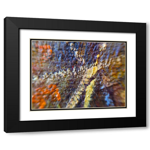 Paint Closeup IX Black Modern Wood Framed Art Print with Double Matting by Grayscale