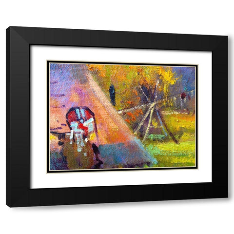 Paint Closeup X Black Modern Wood Framed Art Print with Double Matting by Grayscale
