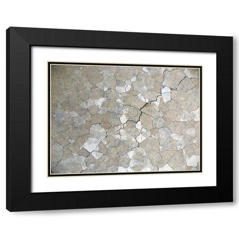 Parched Earth I Black Modern Wood Framed Art Print with Double Matting by Grayscale