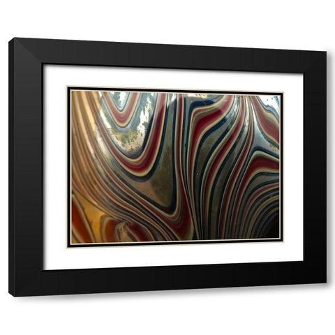 Candy Stripes I Black Modern Wood Framed Art Print with Double Matting by Grayscale