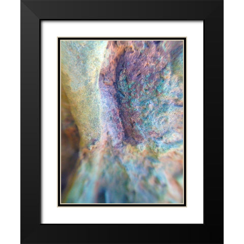 Oxidized Metal I Black Modern Wood Framed Art Print with Double Matting by Grayscale