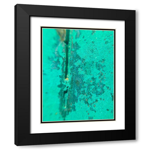 Oxidized Metal IV Black Modern Wood Framed Art Print with Double Matting by Grayscale