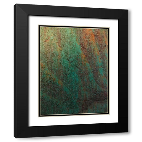 Painted Wood Panel I Black Modern Wood Framed Art Print with Double Matting by Grayscale