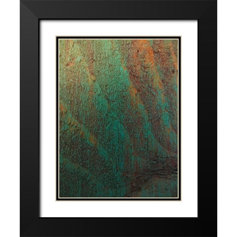 Painted Wood Panel I Black Modern Wood Framed Art Print with Double Matting by Grayscale