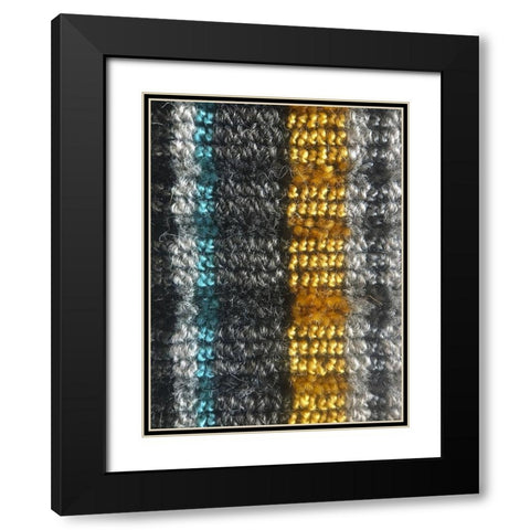 Fabric VII Black Modern Wood Framed Art Print with Double Matting by Grayscale