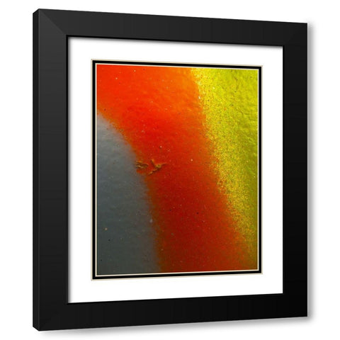Paint Closeup XIV Black Modern Wood Framed Art Print with Double Matting by Grayscale