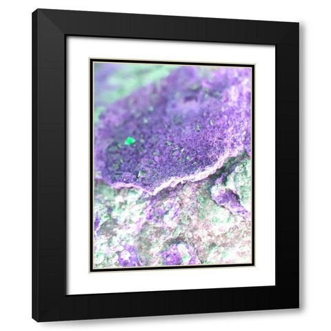Purple Aggregate I Black Modern Wood Framed Art Print with Double Matting by Grayscale