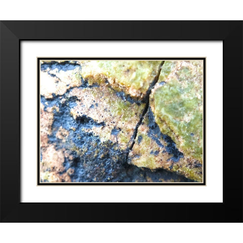 Jade Aggregate I Black Modern Wood Framed Art Print with Double Matting by Grayscale