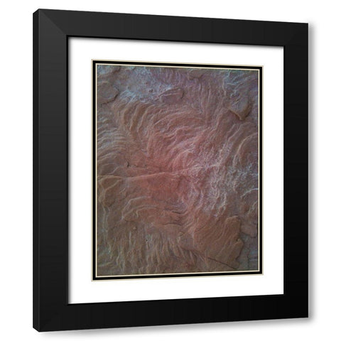 Sandstone I Black Modern Wood Framed Art Print with Double Matting by Grayscale