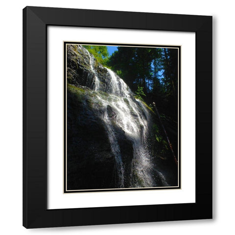 Waterfall Light I Black Modern Wood Framed Art Print with Double Matting by Grayscale