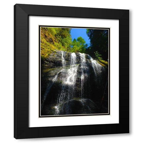 Waterfall Light II Black Modern Wood Framed Art Print with Double Matting by Grayscale