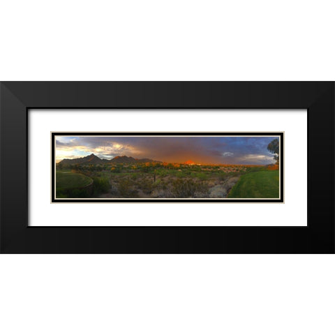 Red Hour I Black Modern Wood Framed Art Print with Double Matting by Grayscale