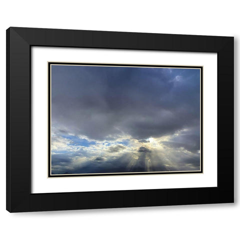 Cloudy Sky I Black Modern Wood Framed Art Print with Double Matting by Grayscale