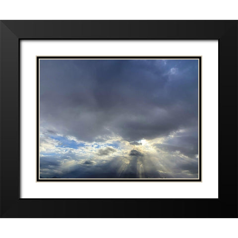Cloudy Sky I Black Modern Wood Framed Art Print with Double Matting by Grayscale