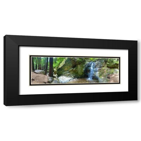 Waterfall I Black Modern Wood Framed Art Print with Double Matting by Grayscale