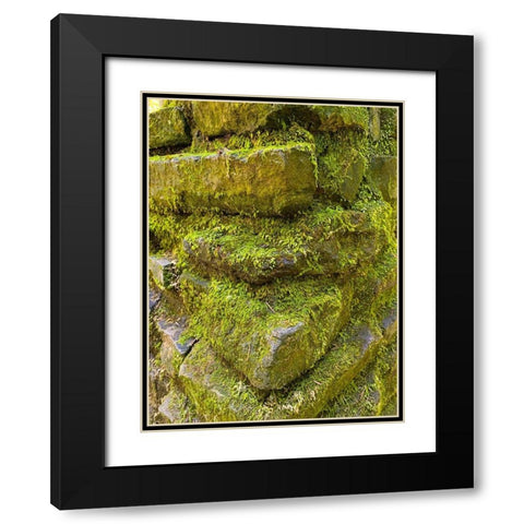 Stone Stack I Black Modern Wood Framed Art Print with Double Matting by Grayscale