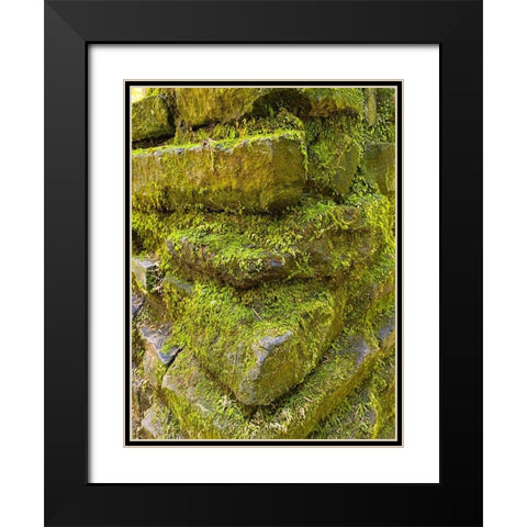 Stone Stack I Black Modern Wood Framed Art Print with Double Matting by Grayscale