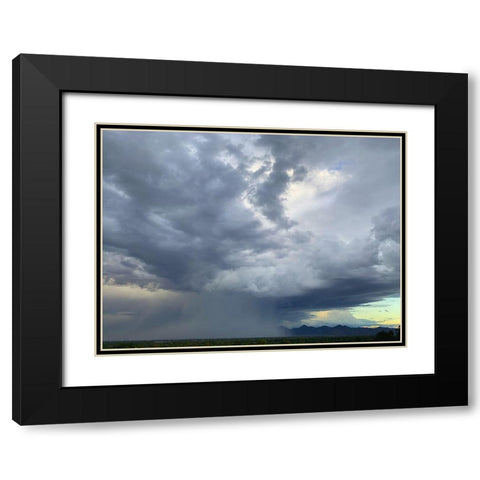 Rain Storm I Black Modern Wood Framed Art Print with Double Matting by Grayscale