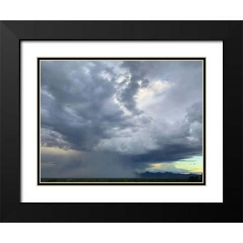 Rain Storm I Black Modern Wood Framed Art Print with Double Matting by Grayscale
