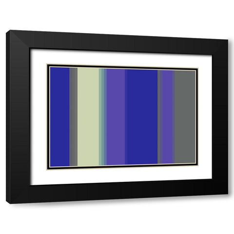 Cool Stripes II Black Modern Wood Framed Art Print with Double Matting by Grayscale