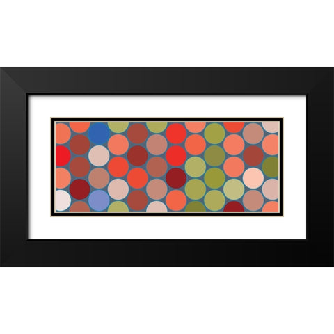 Bright Circles XI Black Modern Wood Framed Art Print with Double Matting by Grayscale