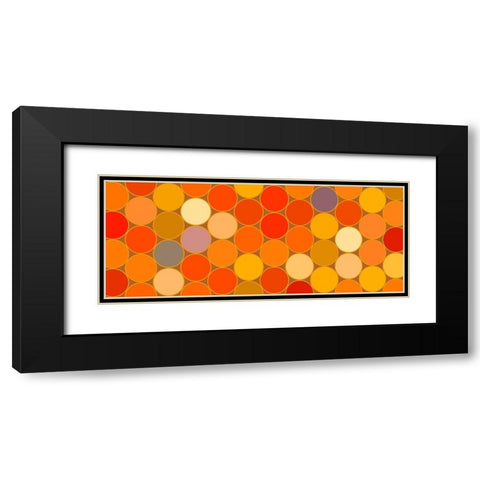 Warm Circles III Black Modern Wood Framed Art Print with Double Matting by Grayscale