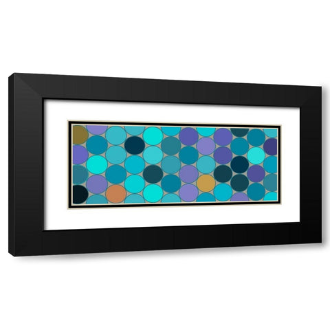 Cool Circles VII Black Modern Wood Framed Art Print with Double Matting by Grayscale