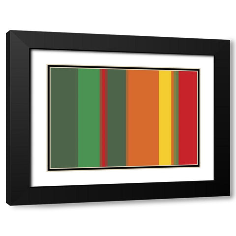 Bright Stripes XIII Black Modern Wood Framed Art Print with Double Matting by Grayscale