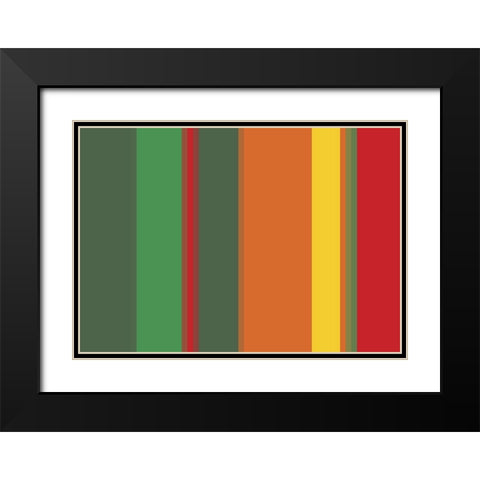 Bright Stripes XIII Black Modern Wood Framed Art Print with Double Matting by Grayscale