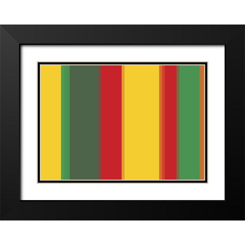 Bright Stripes XIV Black Modern Wood Framed Art Print with Double Matting by Grayscale