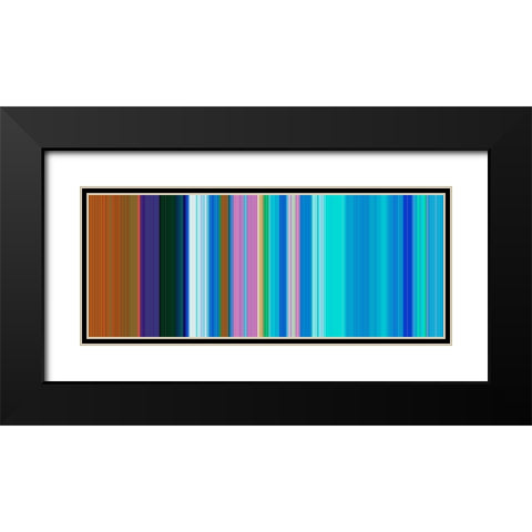 Cool Pinstripes I Black Modern Wood Framed Art Print with Double Matting by Grayscale