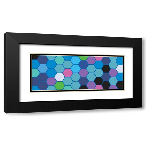 Cool Hive II Black Modern Wood Framed Art Print with Double Matting by Grayscale