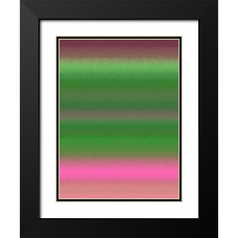Green Texture Stripes III Black Modern Wood Framed Art Print with Double Matting by Grayscale