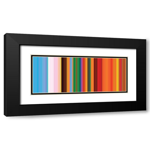 Bright Pinstripes III Black Modern Wood Framed Art Print with Double Matting by Grayscale