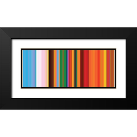 Bright Pinstripes III Black Modern Wood Framed Art Print with Double Matting by Grayscale