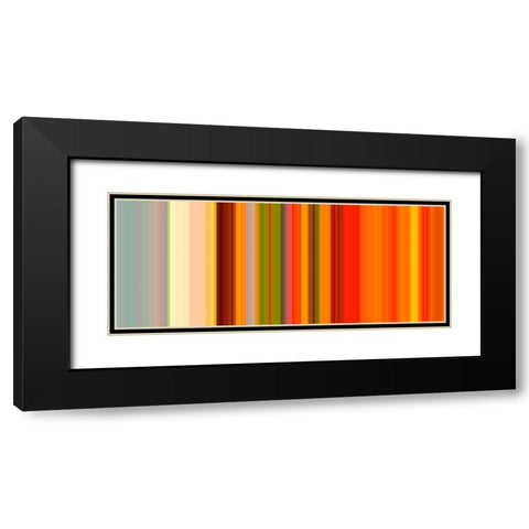 Warm Pinstripes IV Black Modern Wood Framed Art Print with Double Matting by Grayscale