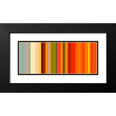 Warm Pinstripes IV Black Modern Wood Framed Art Print with Double Matting by Grayscale